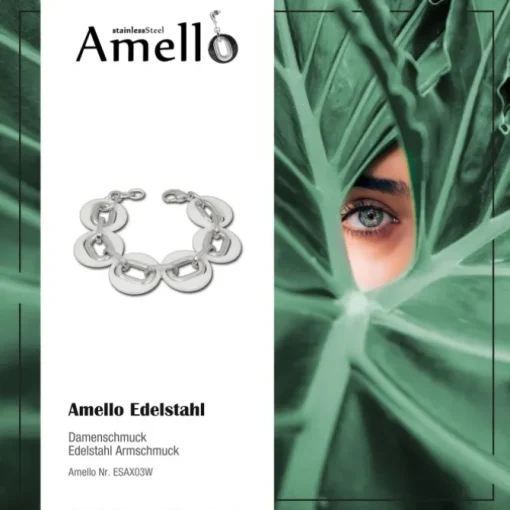 Amello Armband Keramik Magic weiß Damen Edelstahlschmuck ESAX03W