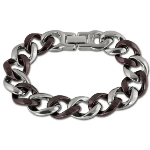 Amello Armband Keramik Panzer rotbraun Damen Edelstahlschmuck ESAX18N8