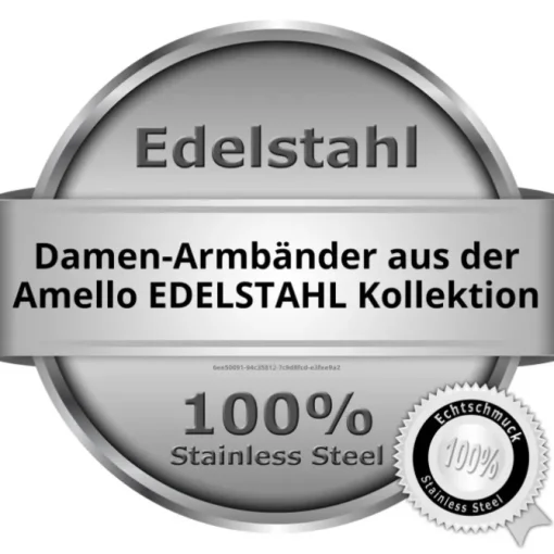 Amello Armband Keramik Ringe weiß Damen Edelstahlschmuck ESAX02W