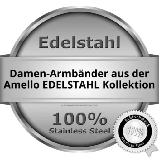 Amello Armband Keramik Round weiß Damen Edelstahlschmuck ESAX13W