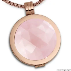 Amello Coin Acryl 30mm rosa für Coinsfassung Edelstahlschmuck ESC708A