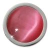 Amello Coin Cat Eye pink für Coinsfassung 25mm Edelstahlschmuck ESC741P