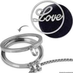 Amello Coinkette Edelstahlkette 80cm silber glänzend Edelstahlschmuck ESC102J