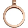 Amello Coins Fassung 30mm Kettenanhänger rosegold Edelstahlschmuck ESC001E