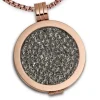 Amello Coins Ketten Set grau Edelstahl Kettenanhänger mit Kette 80cm ESCS04K