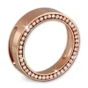 Amello Coinsfassung 25mm Edelstahl für Armband Zirkonia Stahlschmuck ESC082W