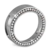 Amello Coinsfassung 25mm Edelstahl für Armband Zirkonia Stahlschmuck ESC081W