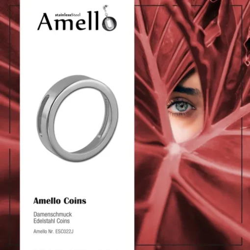 Amello Coinsfassung 30mm für ein Armband glänzend Edelstahlschmuck ESC022J