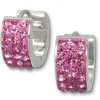 Amello Creole Edelstahl Zirkonia rosa Damen Ohrring ESOS01A