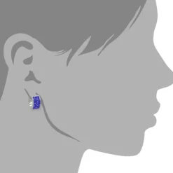 Amello Creole Edelstahl Zirkonia blau Damen Ohrring ESOS01B