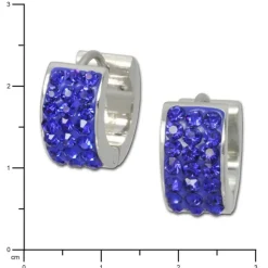 Amello Creole Edelstahl Zirkonia blau Damen Ohrring ESOS01B