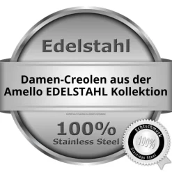 Amello Creole Edelstahl Zirkonia weiß Damen Ohrring ESOS01W