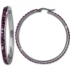 Amello Creole 50mm Edelstahl Zirkonias flieder Ohrring ESOS05F