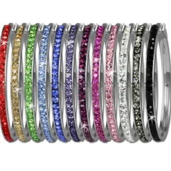 Amello Creole 50mm Edelstahl Zirkonias rosa Ohrring ESOS05A