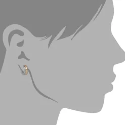 Amello Creole 16mm rose/glanz Edelstahl Ohrring Stainless Steel ESOS97T