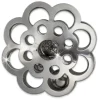 Amello Edelstahl Coin Blume klingend für Coinsfassung Stahlschmuck ESC527J