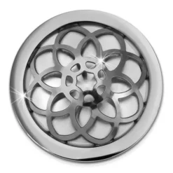 Amello Edelstahl Coin Blume 25mm für Coinsfassung Edelstahlschmuck ESC630J