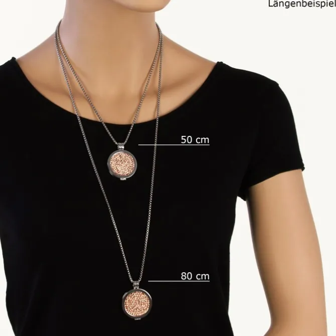 Amello Edelstahl Coin Delfin rosegold für Coinsfassung Stahlschmuck ESC521E