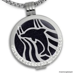 Amello Edelstahl Coin Delfin silber für Coinsfassung Edelstahlschmuck ESC521J