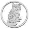 Amello Edelstahl Coin Eule 30mm silber für Coinsfassung Stahlschmuck ESC520J