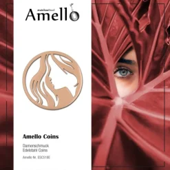 Amello Edelstahl Coin Frau rosegold für Coinsfassung Stahlschmuck ESC518E