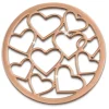 Amello Edelstahl Coin Herzen rosegold für Coinsfassung Stahlschmuck ESC504E