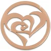 Amello Edelstahl Coin Herz in Herz rosegold Coinsfassung Stahlschmuck ESC516E