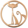 Amello Edelstahl Coin Katze rosegold für Coinsfassung Stahlschmuck ESC531E