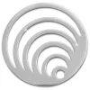 Amello Edelstahl Coin Kreise silber für Coinsfassung Edelstahlschmuck ESC524J