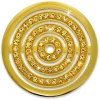 Amello Edelstahl Coin Kreise Zirkonia gold für Coinsfassung schmuck ESC534YY