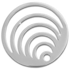 Amello Edelstahl Coin Kreise silber für Coinsfassung Edelstahlschmuck ESC524J