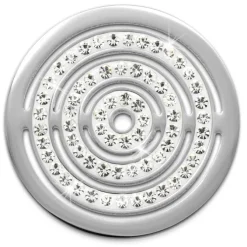 Amello Edelstahl Coin Kreise Zirkonia für Coinsfassung Edelstahl ESC534JW