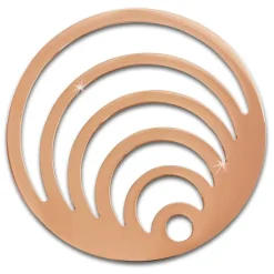 Amello Edelstahl Coin Kreise rosegold für Coinsfassung Stahlschmuck ESC524E