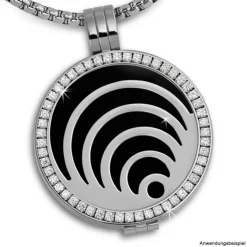 Amello Edelstahl Coin Kreise silber für Coinsfassung Edelstahlschmuck ESC524J