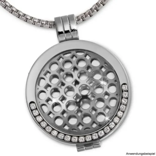 Amello Edelstahl Coin Kreise 25mm für Coinsfassung Edelstahlschmuck ESC632J