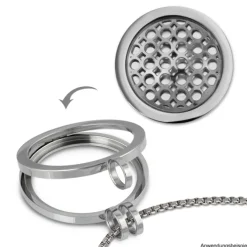 Amello Edelstahl Coin Kreise 25mm für Coinsfassung Edelstahlschmuck ESC632J