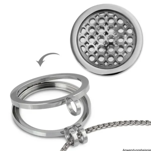 Amello Edelstahl Coin Kreise 25mm für Coinsfassung Edelstahlschmuck ESC632J