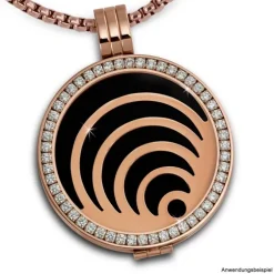 Amello Edelstahl Coin Kreise rosegold für Coinsfassung Stahlschmuck ESC524E