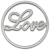 Amello Edelstahl Coin Love 30mm silber für Coinsfassung Stahlschmuck ESC501J