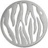 Amello Edelstahl Coin Muster silber für Coinsfassung Stahlschmuck ESC508J