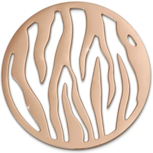 Amello Edelstahl Coin Muster rosegold für Coinsfassung Stahlschmuck ESC508E