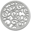 Amello Edelstahl Coin Ornament silber für Coinsfassung Stahlschmuck ESC505J