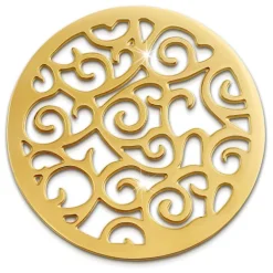 Amello Edelstahl Coin Ornament gold für Coinsfassung Stahlschmuck ESC505Y
