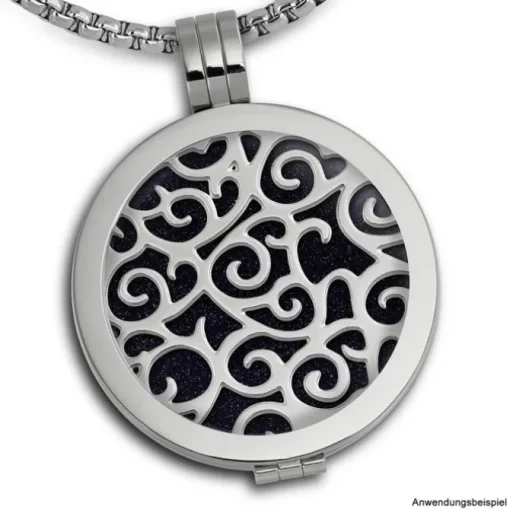 Amello Edelstahl Coin Ornament silber für Coinsfassung Stahlschmuck ESC505J