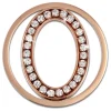 Amello Edelstahl Coin Oval rosevergoldet Zirkonia weiß Stahlschmuck ESC535EW