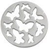 Amello Edelstahl Coin Schmetterling silber für Coinsfassung Schmuck ESC503J