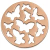 Amello Edelstahl Coin Schmetterling rose für Coinsfassung Edelstahl ESC503E
