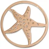 Amello Edelstahl Coin Seestern rosegold für Coinsfassung Stahlschmuck ESC510E