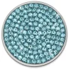 Amello Edelstahl Coin Zirkonia hellblau Coinsfassung Edelstahlschmuck ESC301H