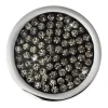 Amello Edelstahl Coin Zirkonia grau 25mm für Coinsfassung Schmuck ESC350K